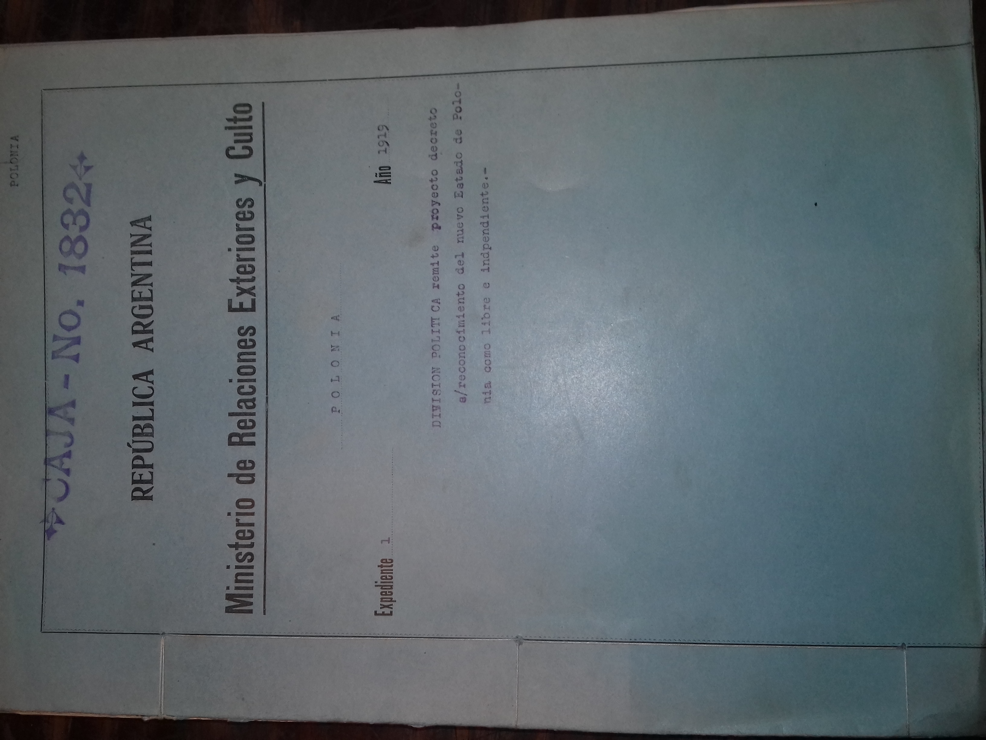 El reconocimiento argentino de Polonia como estado libre en 1919